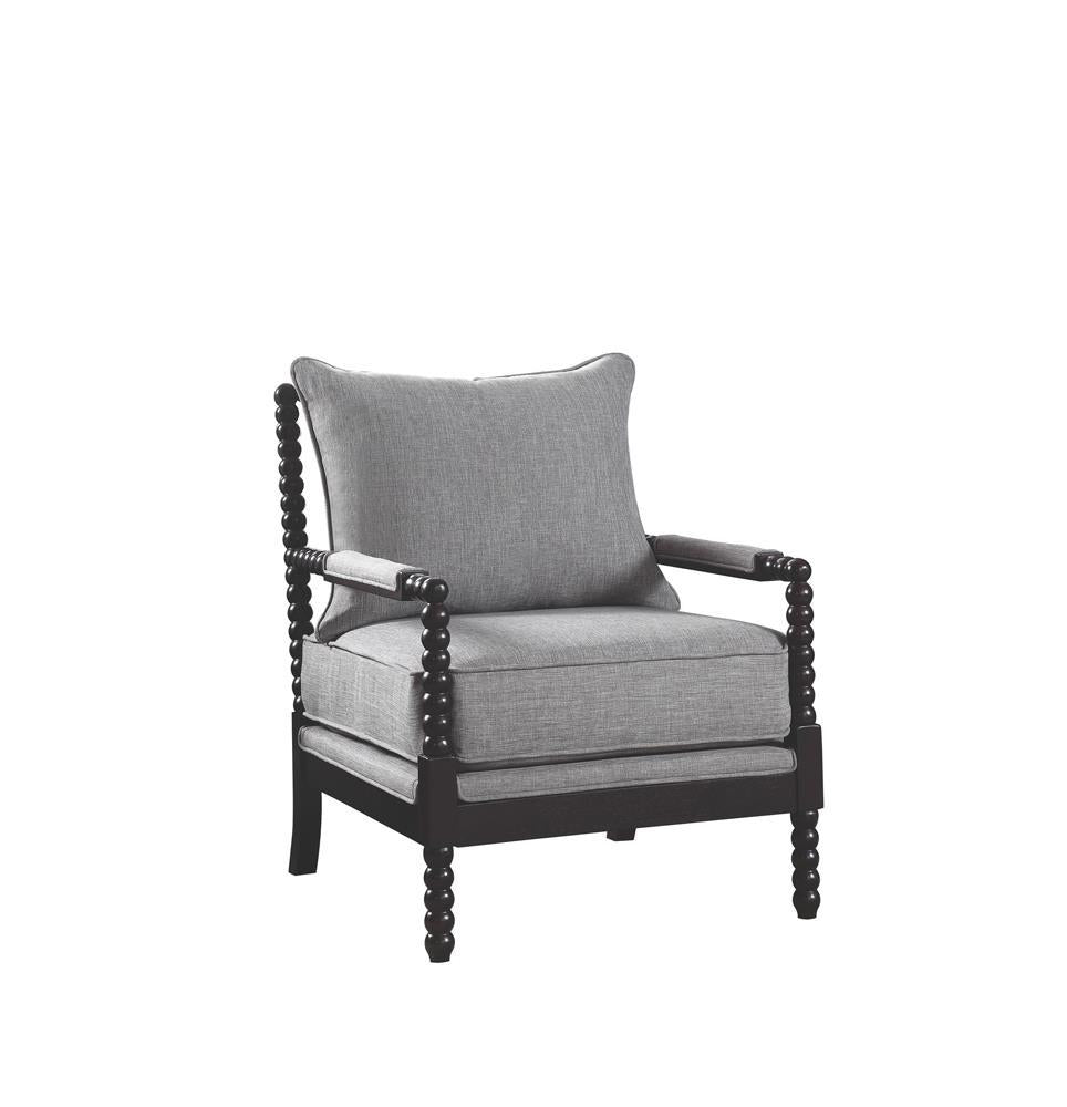 Blanchett Cushion Back Accent Chair Grey and Black - Accent Chair - Half Price Furniture
