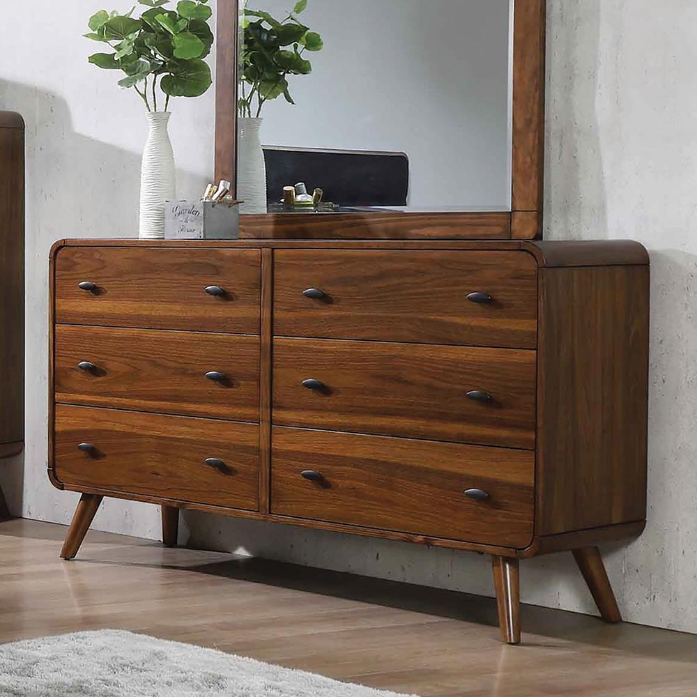 Robyn 6-drawer Dresser Dark Walnut - Half Price Furniture