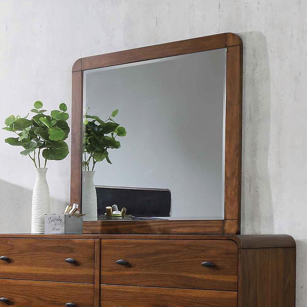 Robyn Rectangular Dresser Mirror Dark Walnut Robyn Rectangular Dresser Mirror Dark Walnut Half Price Furniture