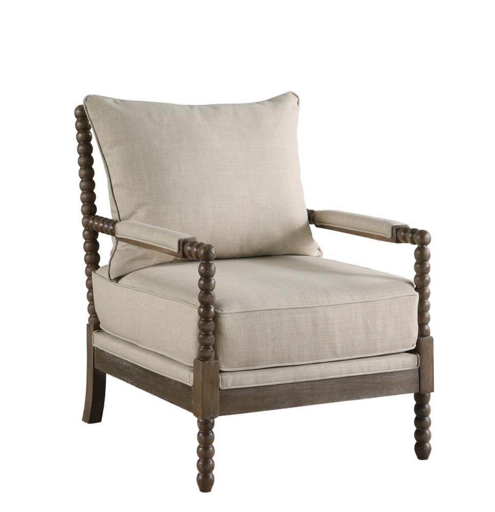 Blanchett Cushion Back Accent Chair Beige and Natural - Accent Chair - Half Price Furniture