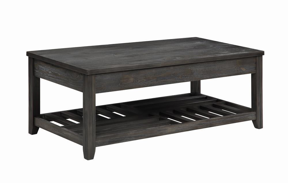 Cliffview Lift Top Coffee Table with Storage Cavities Grey - Half Price Furniture