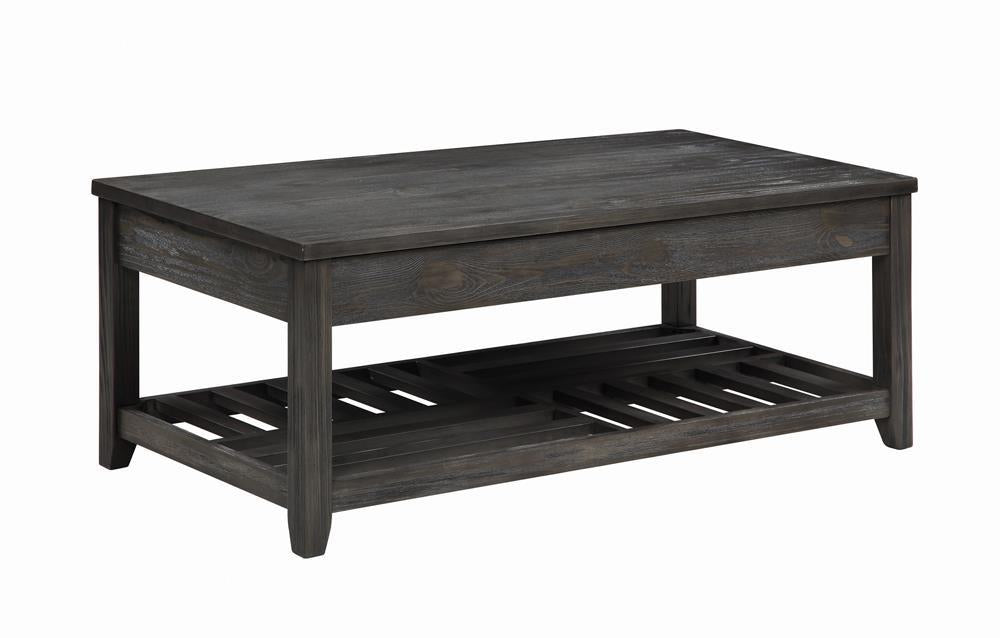 Cliffview Lift Top Coffee Table with Storage Cavities Grey - Coffee Table - Half Price Furniture