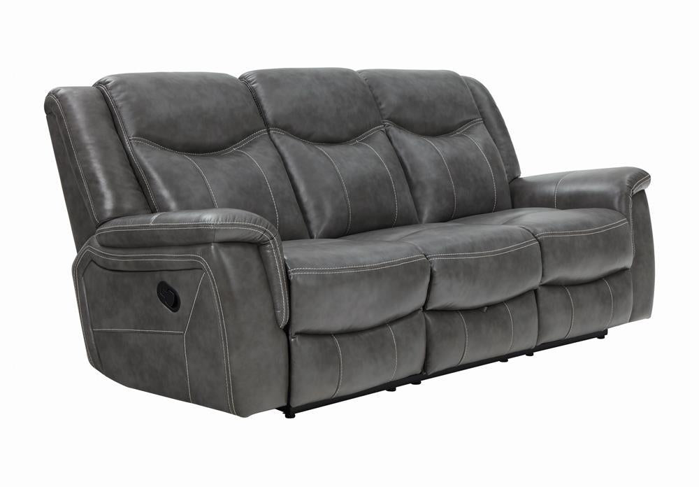Conrad Upholstered Motion Sofa Cool Grey - Sofa - Half Price Furniture