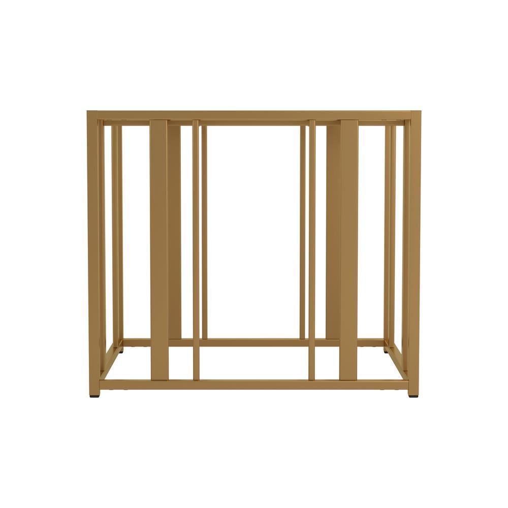 Adri Metal Frame End Table Matte Brass Half Price Furniture