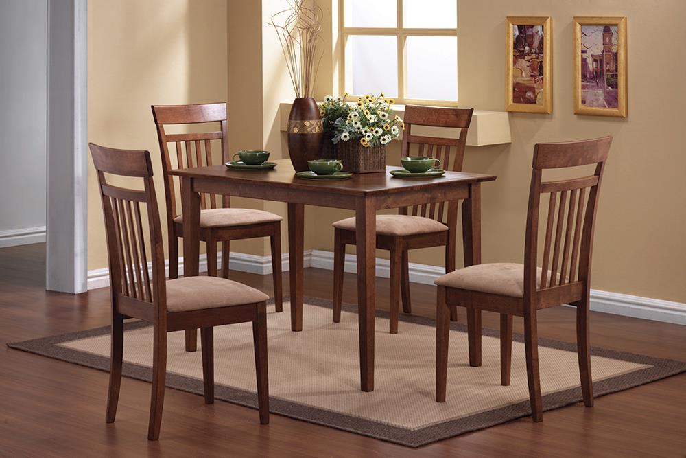 Robles 5-piece Dining Set Chestnut and Tan Robles 5-piece Dining Set Chestnut and Tan Half Price Furniture