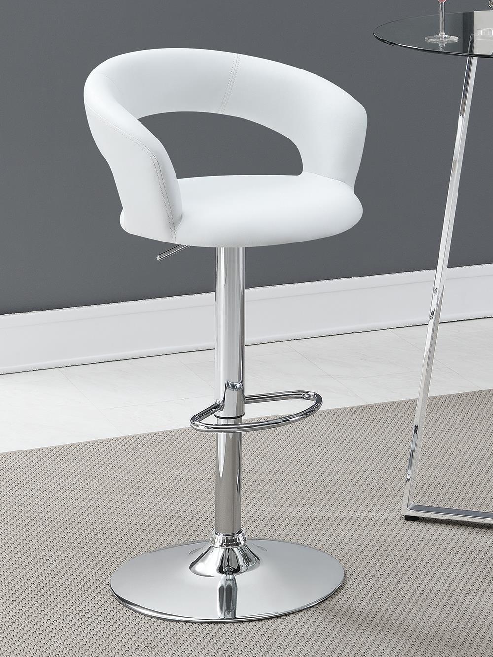 Barraza 29" Adjustable Height Bar Stool Black and Chrome - Barstool - Half Price Furniture