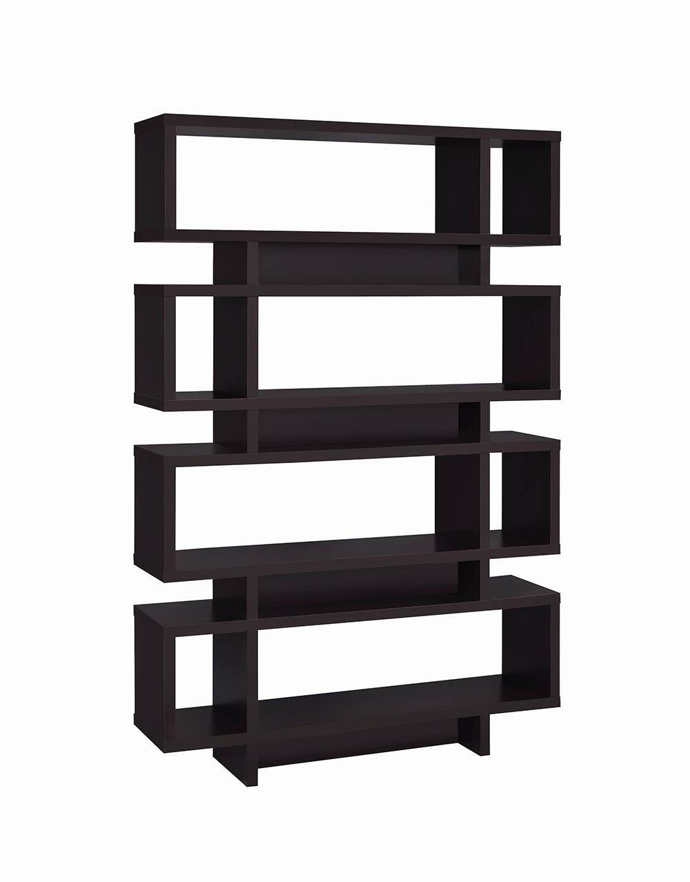 Reid 4-tier Open Back Bookcase Cappuccino - Bookcase - Half Price Furniture