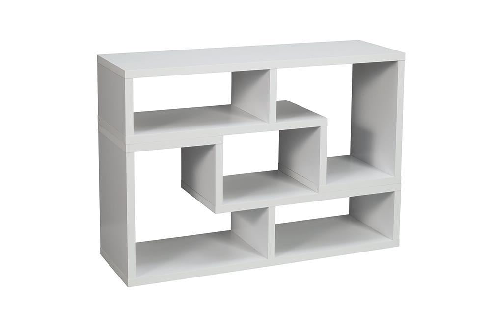 Velma Convertible TV Console and Bookcase White - Bookcase - Half Price Furniture