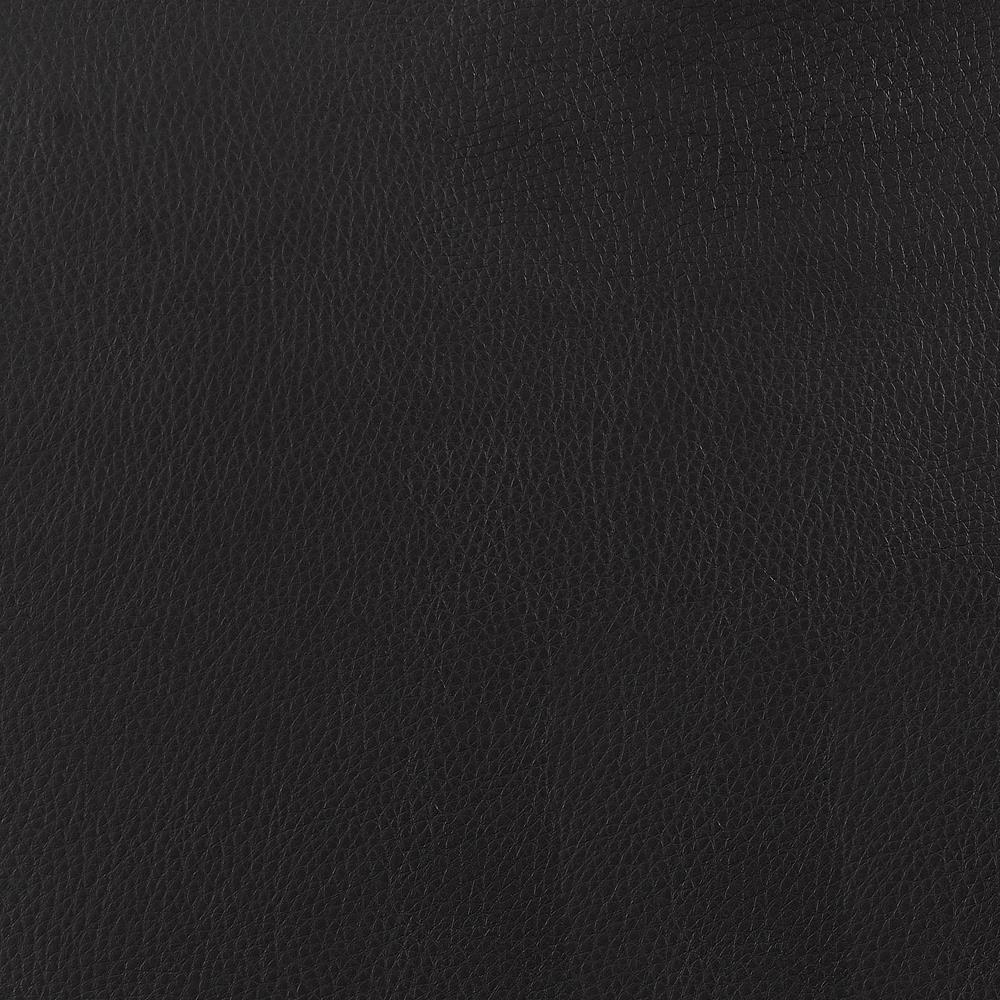 Bowman Round Upholstered Ottoman Black - Ottoman - Half Price Furniture