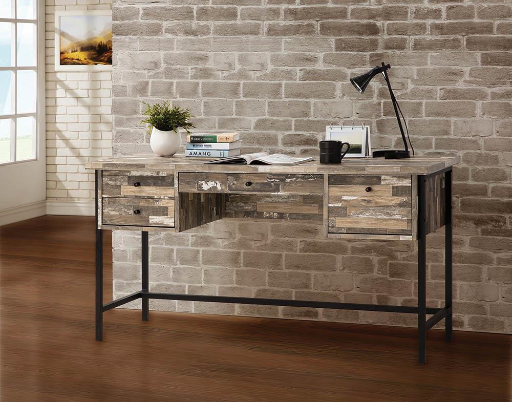 Kemper 4-drawer Writing Desk Salvaged Cabin - Desk - Half Price Furniture