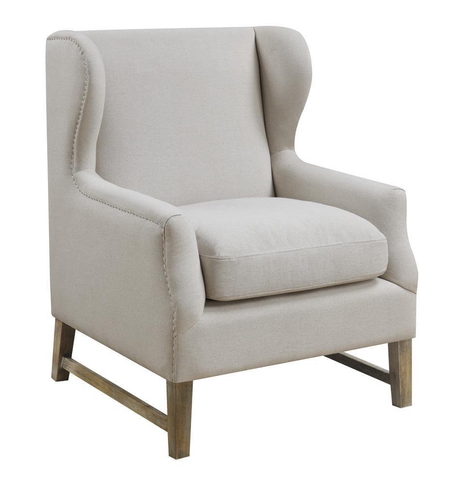 Fleur Wing Back Accent Chair Cream - Half Price Furniture