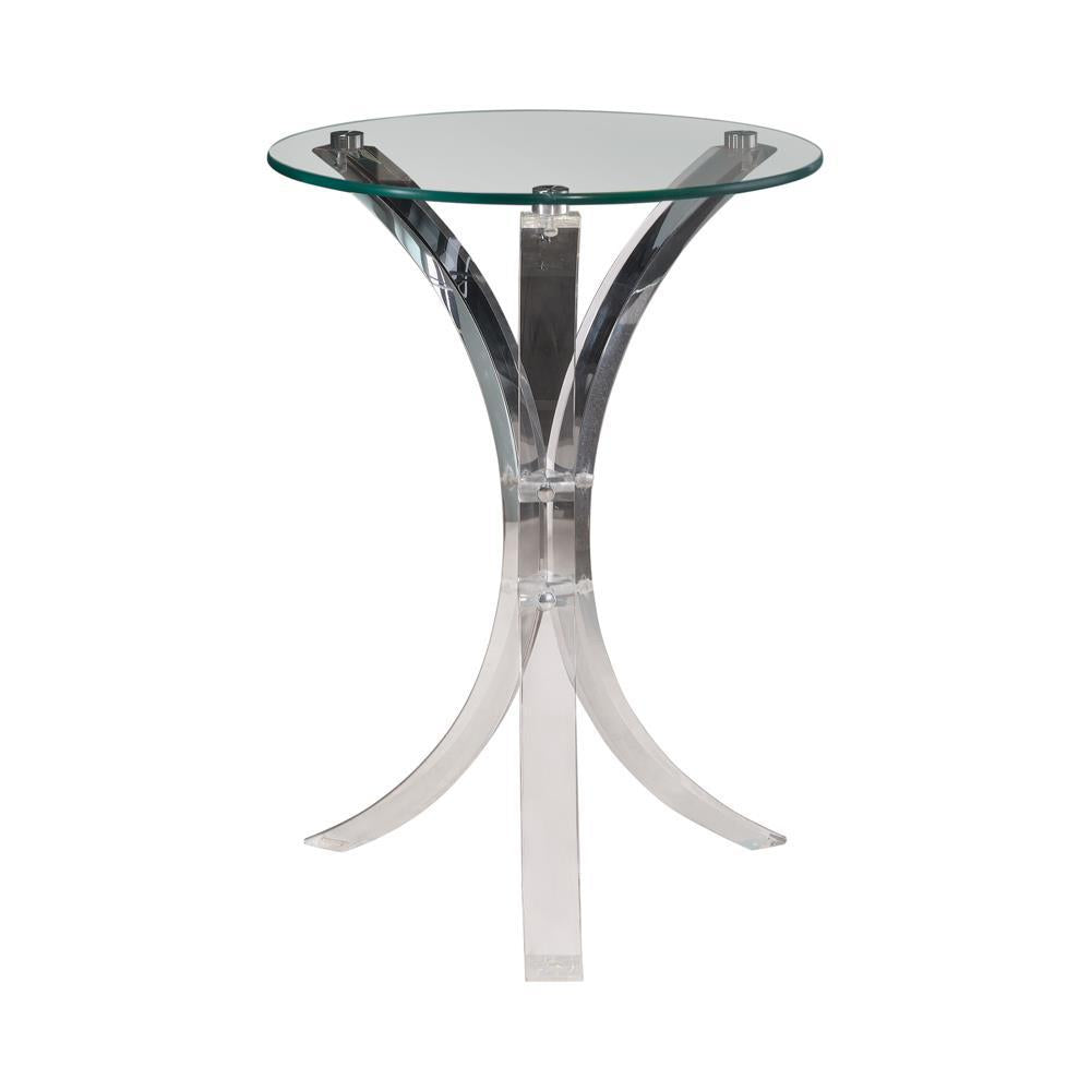 Emmett Round Accent Table Clear - End Table - Half Price Furniture