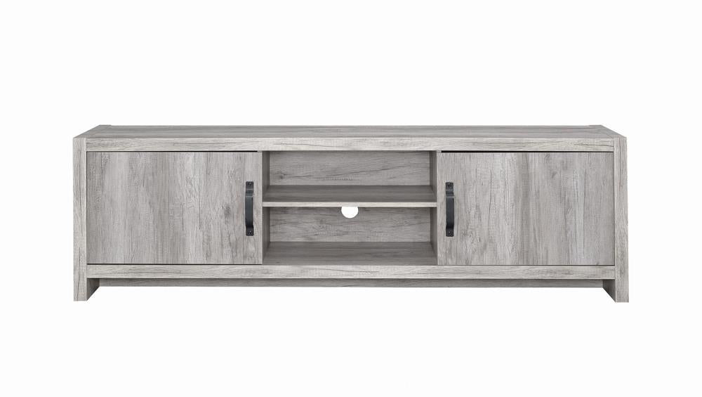Burke 2-door TV Console Grey Driftwood - TV Stand - Half Price Furniture
