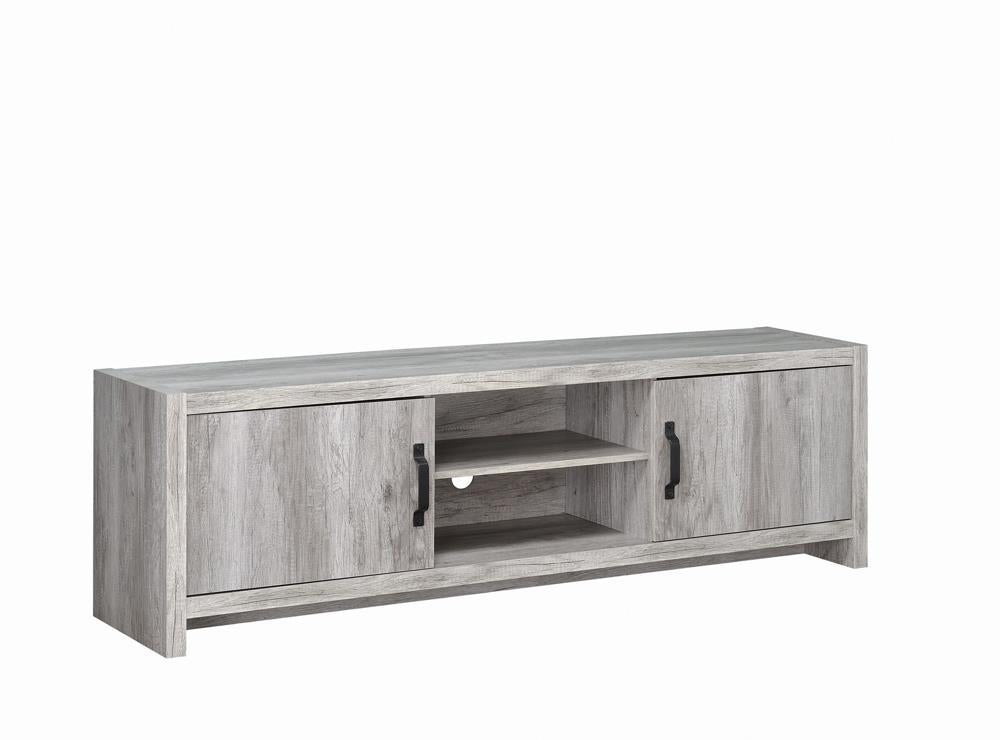 Burke 2-door TV Console Grey Driftwood - TV Stand - Half Price Furniture