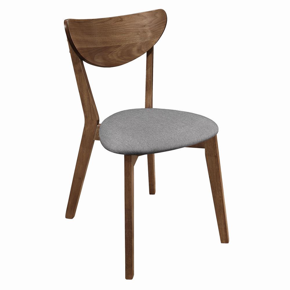 Alfredo Upholstered Dining Chairs Grey and Natural Walnut (Set of 2) - Dining Chair - Half Price Furniture