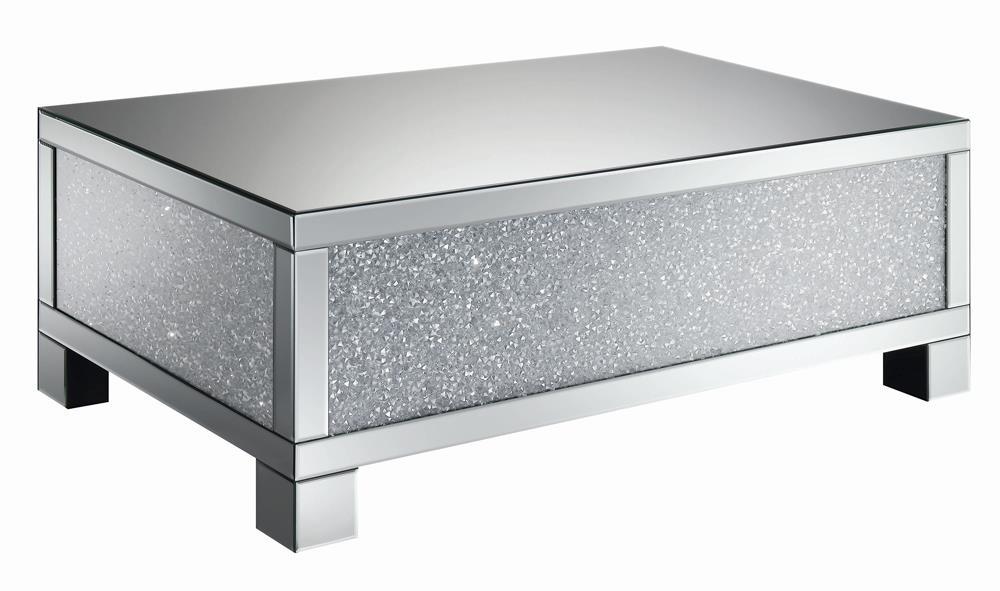 Gillian Rectangular Coffee Table Clear Mirror - Coffee Table - Half Price Furniture