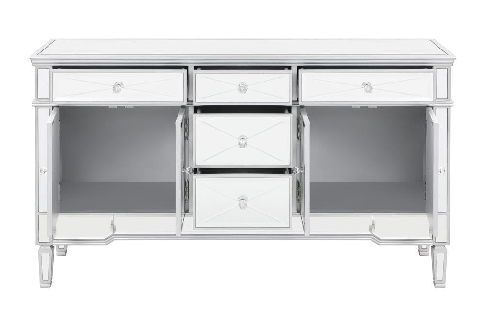 Duchess 5-drawer Accent Cabinet Silver - Accent Cabinet - Half Price Furniture
