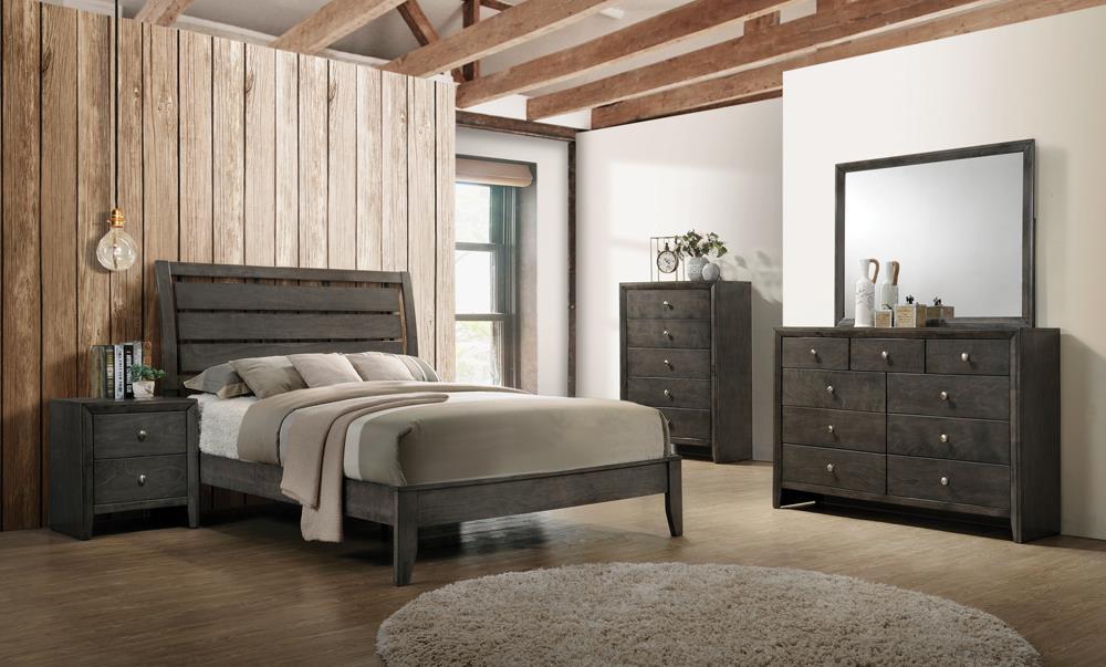 Serenity Twin Panel Bed Mod Grey - Bed - Half Price Furniture