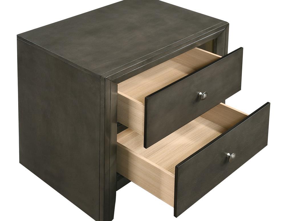 Serenity 2-drawer Nightstand Mod Grey Serenity 2-drawer Nightstand Mod Grey Half Price Furniture