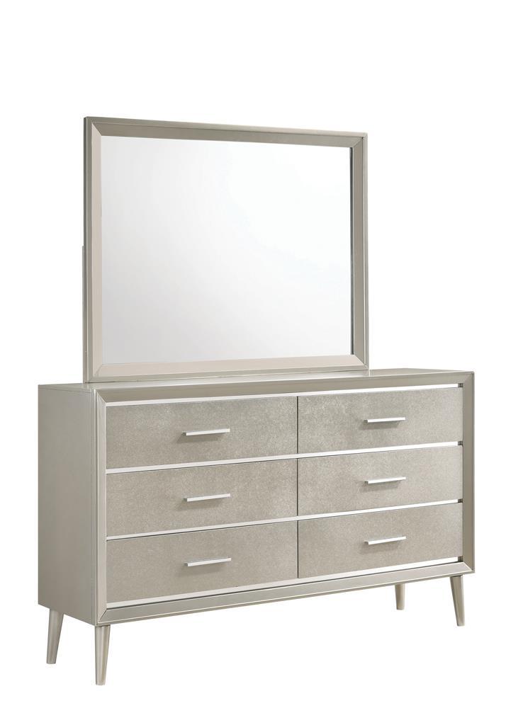 Ramon Dresser Mirror Metallic Sterling - Mirror - Half Price Furniture