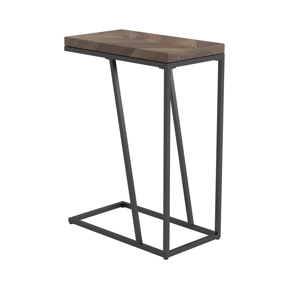 Sergio Chevron Rectangular Accent Table Tobacco - End Table - Half Price Furniture