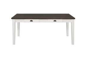 Kingman 4-drawer Dining Table Espresso and White Kingman 4-drawer Dining Table Espresso and White Half Price Furniture