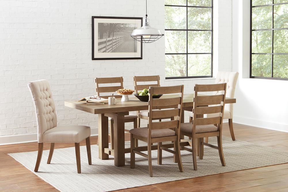 Douglas Tufted Back Dining Chairs Vineyard Oak (Set of 2) Half Price Furniture