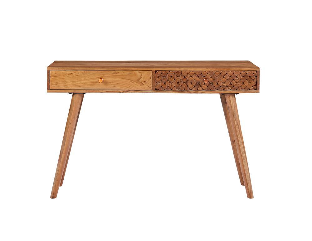 Lotus 2-drawer Console Table Natural Brown - Console Table - Half Price Furniture