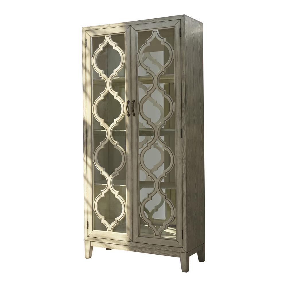 Mckellen 2-door Tall Cabinet Antique White - Accent Cabinet - Half Price Furniture