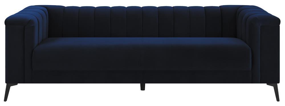 Chalet Tuxedo Arm Sofa Blue - Half Price Furniture
