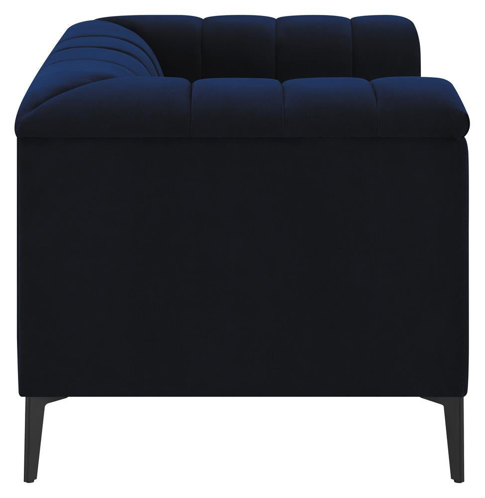 Chalet Tuxedo Arm Chair Blue Half Price Furniture
