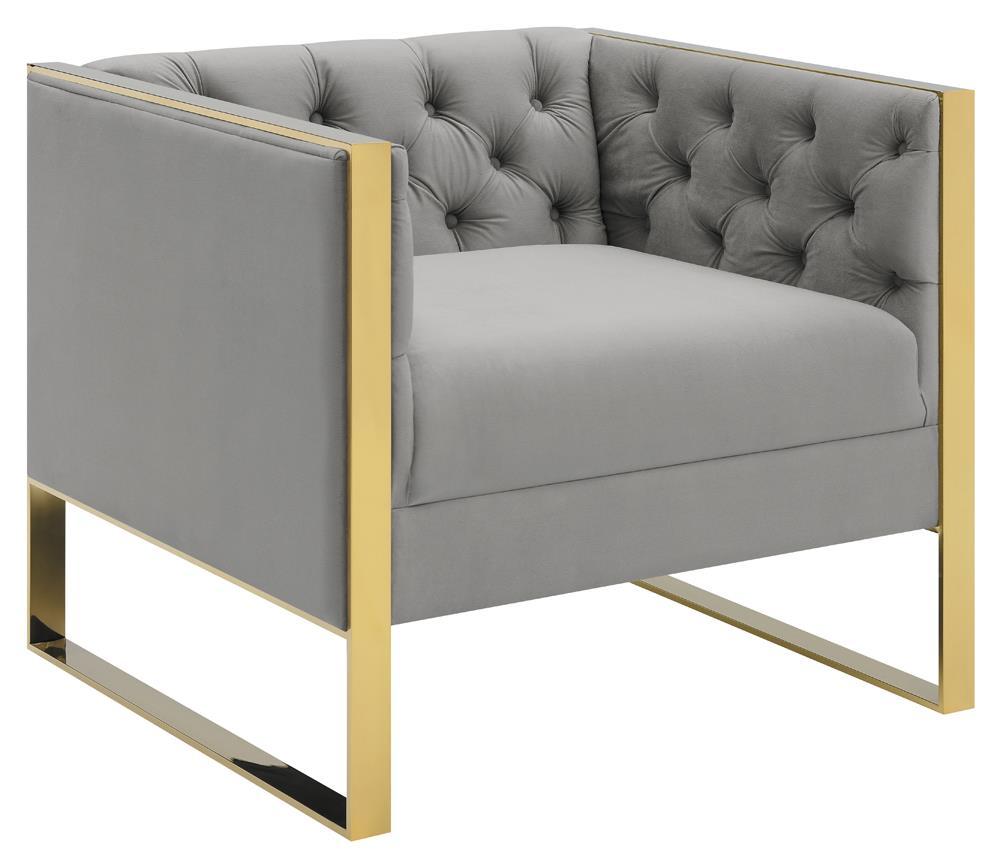 Eastbrook Tufted Back Chair Grey - Half Price Furniture