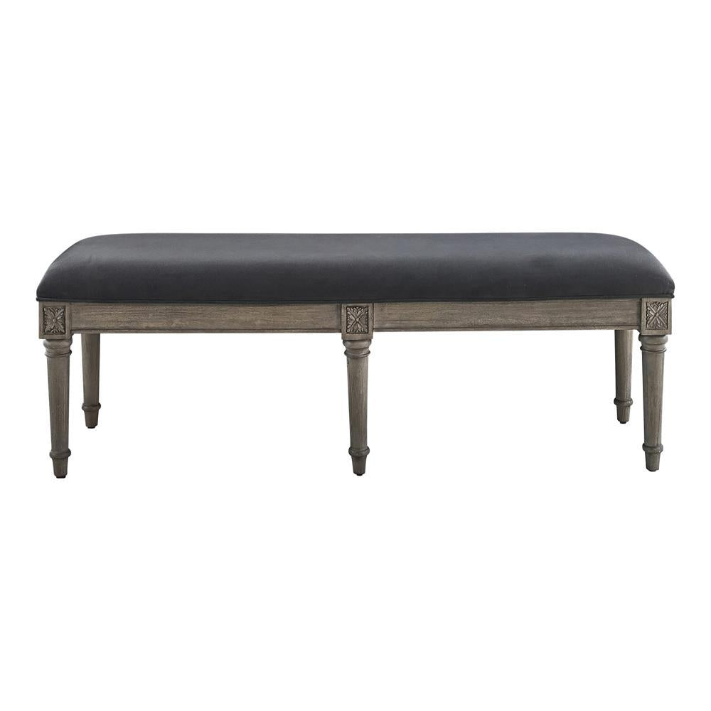 Alderwood Upholstered Bench French Grey - Bench - Half Price Furniture