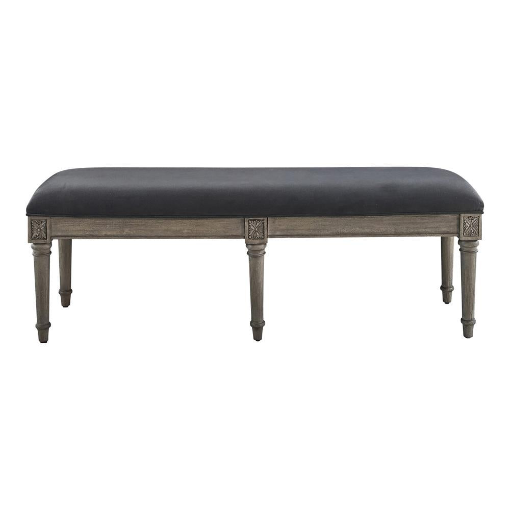 Alderwood Upholstered Bench French Grey - Half Price Furniture