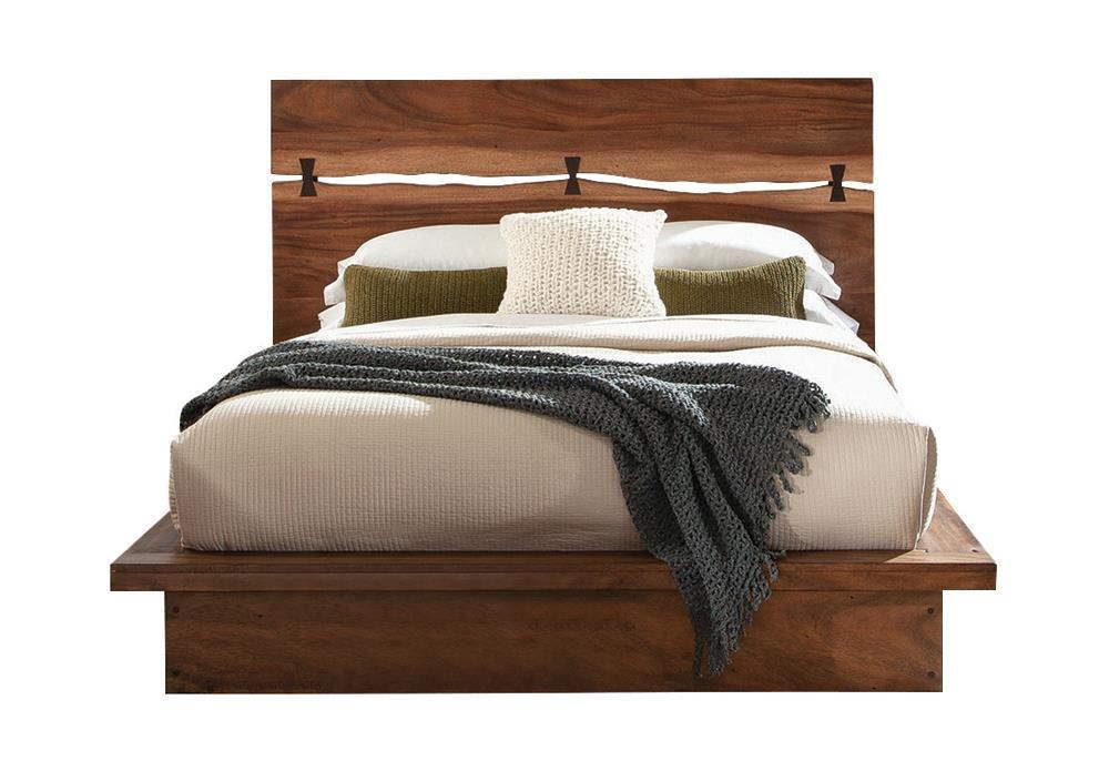 Winslow California King Bed Smokey Walnut and Coffee Bean Half Price Furniture