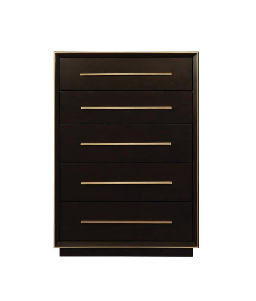 Durango 5-drawer Chest Smoked Peppercorn - Chest - Half Price Furniture