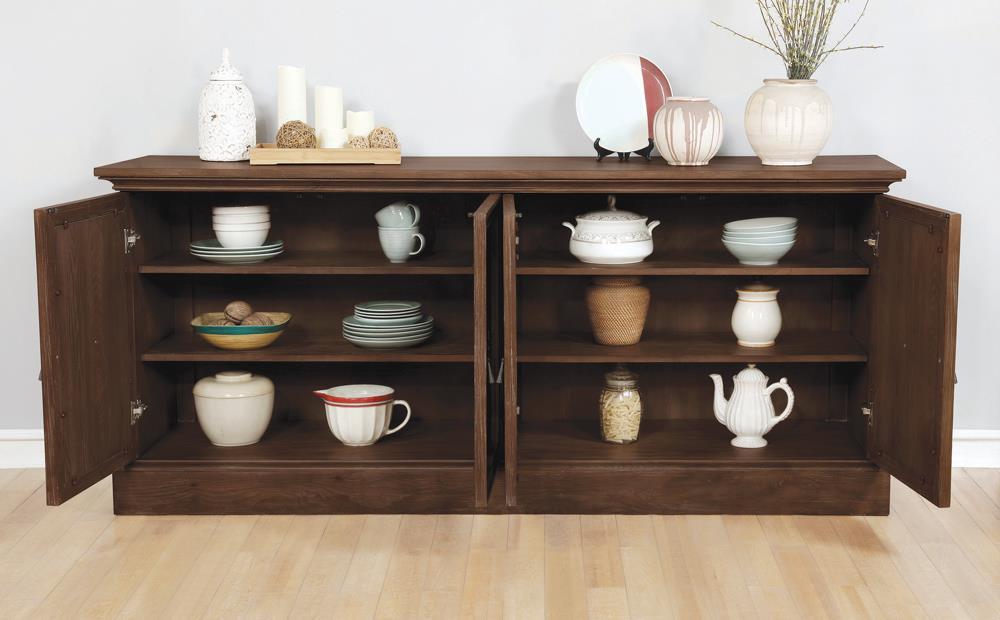 Brockway 4-door Server Antique Java - Server - Half Price Furniture