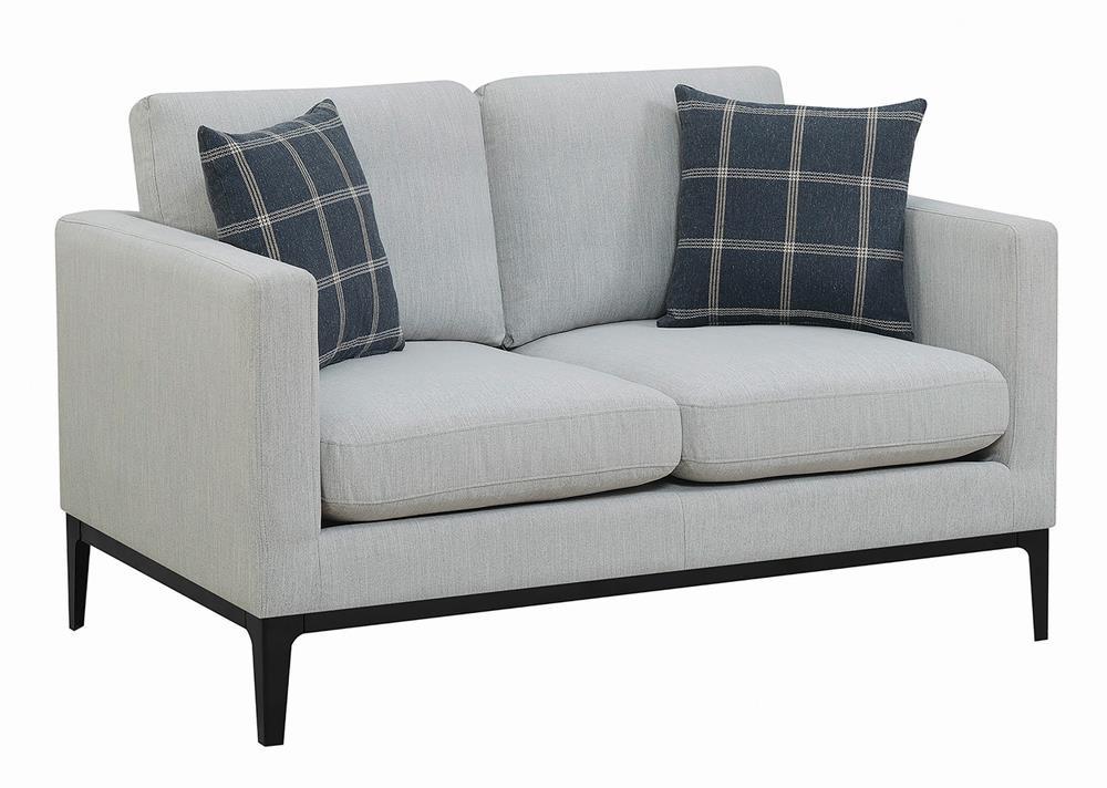 Apperson Cushioned Back Loveseat Light Grey - Loveseat - Half Price Furniture