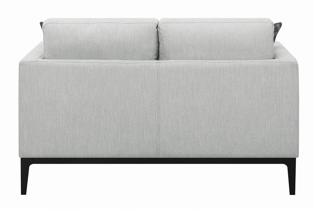 Apperson Cushioned Back Loveseat Light Grey - Loveseat - Half Price Furniture