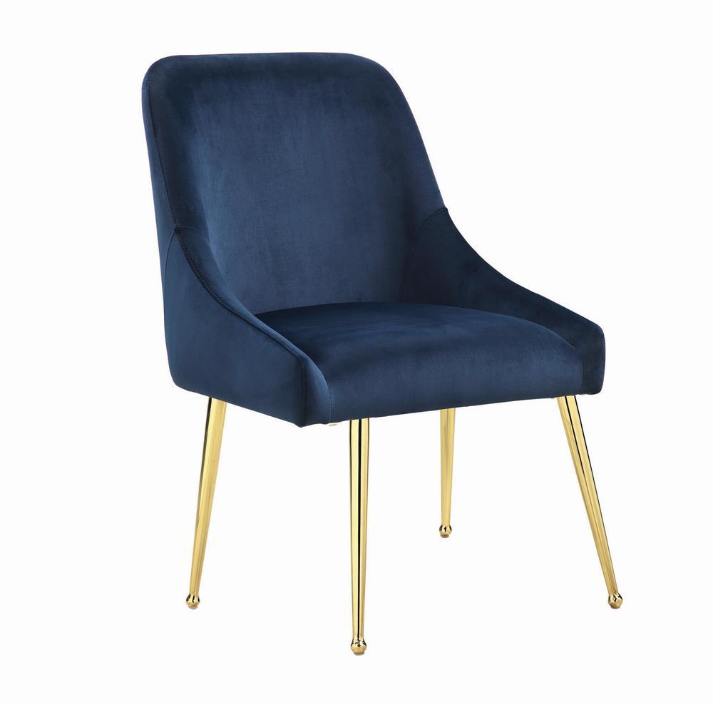 Mayette Side Chairs Dark Ink Blue (Set of 2) - Half Price Furniture