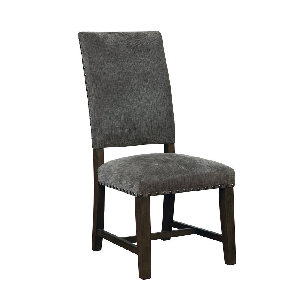Twain Upholstered Side Chairs Warm Grey (Set of 2)  Las Vegas Furniture Stores