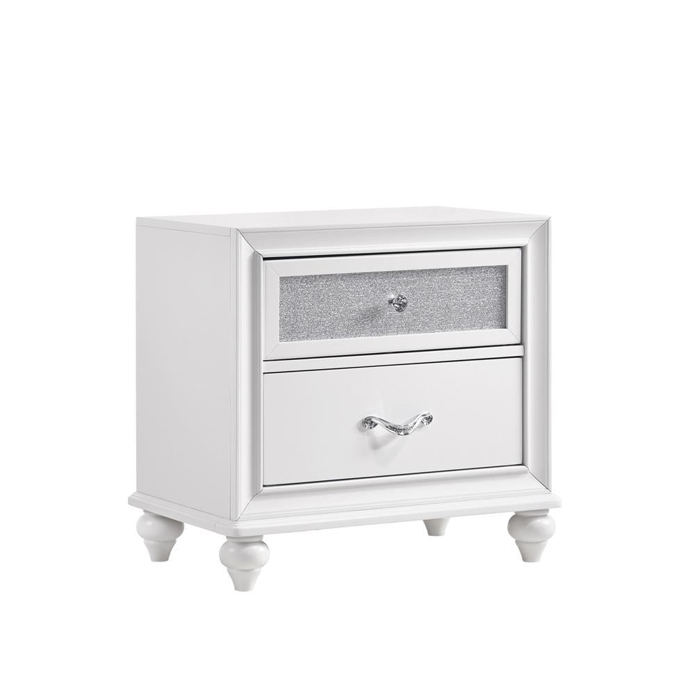 Barzini 2-drawer Nightstand White Barzini 2-drawer Nightstand White Half Price Furniture