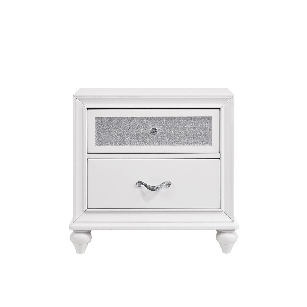 Barzini 2-drawer Nightstand White - Nightstand - Half Price Furniture