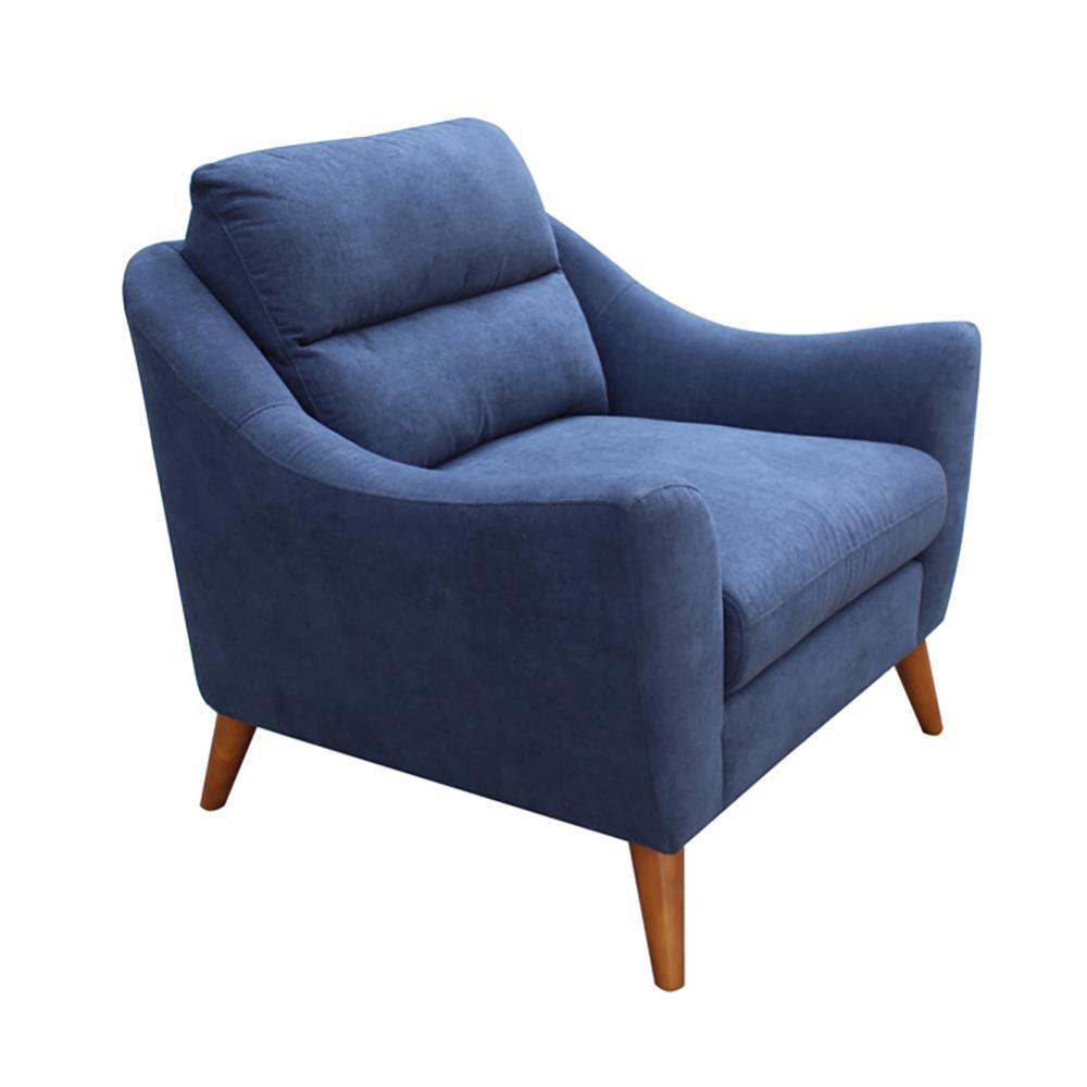 Gano Sloped Arm Upholstered Chair Navy Blue - Half Price Furniture