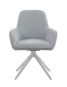 Abby Flare Arm Side Chair Light Grey and Chrome Abby Flare Arm Side Chair Light Grey and Chrome Half Price Furniture