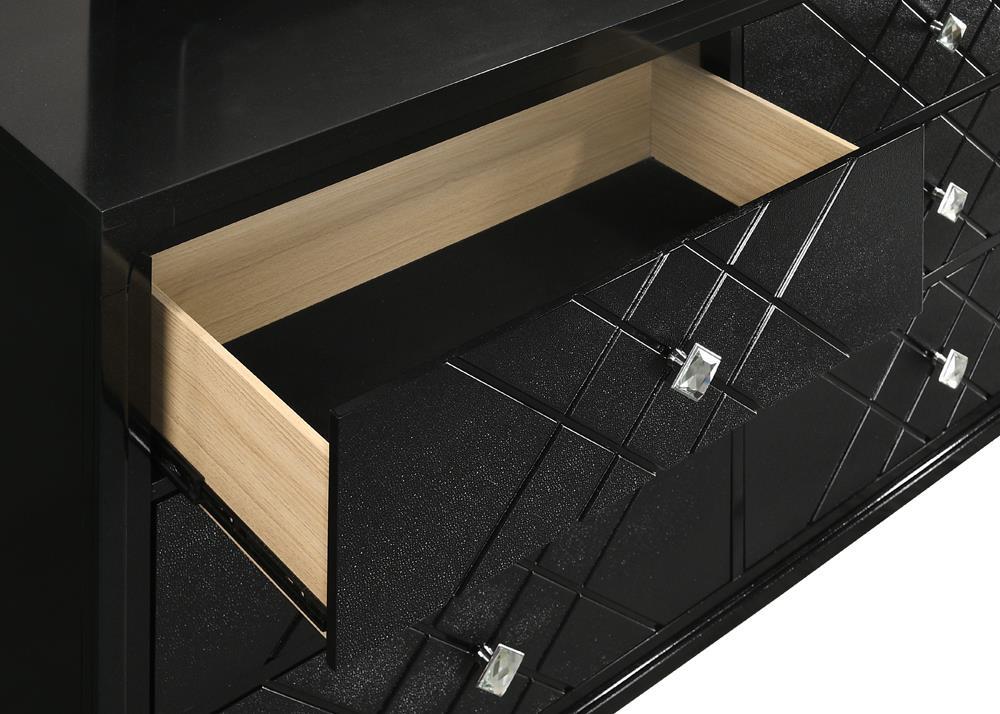 Penelope 6-drawer Dresser Black Penelope 6-drawer Dresser Black Half Price Furniture