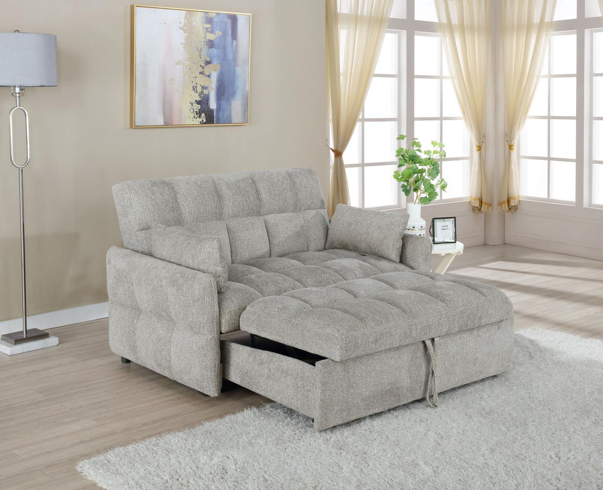 Cotswold Tufted Cushion Sleeper Sofa Bed Light Grey  Las Vegas Furniture Stores