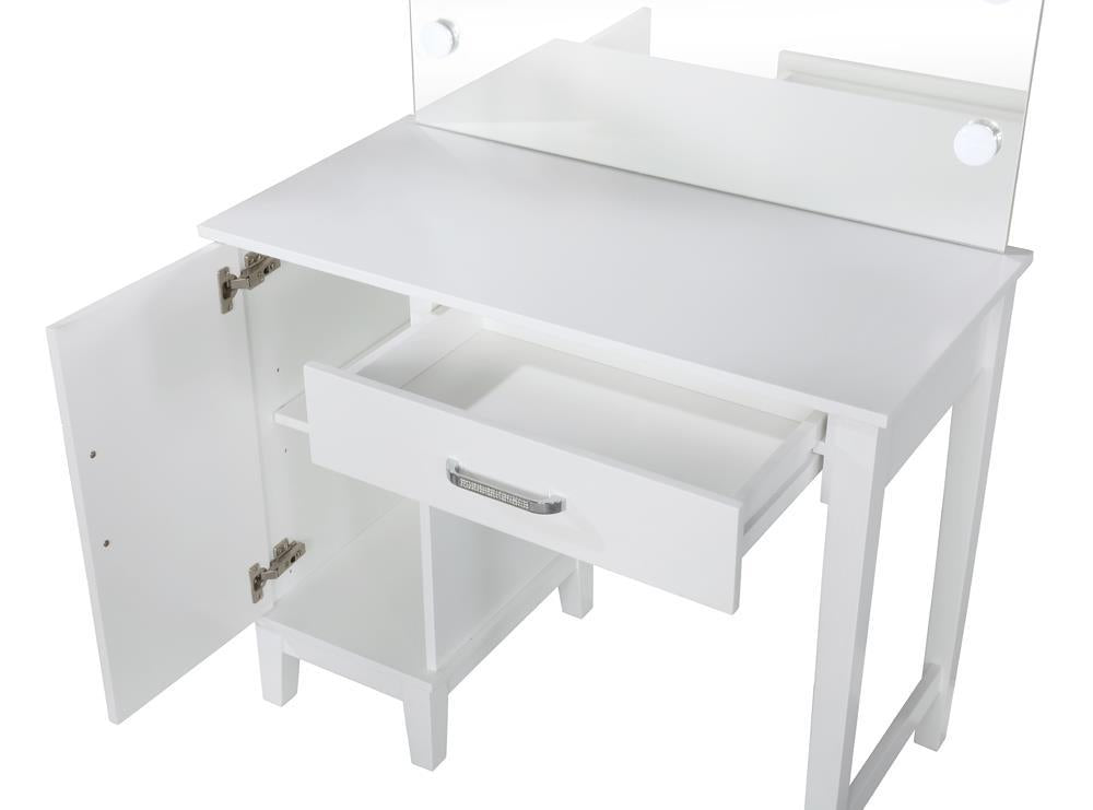 Elijah Vanity Set with LED Lights White and Dark Grey - Vanity Set - Half Price Furniture