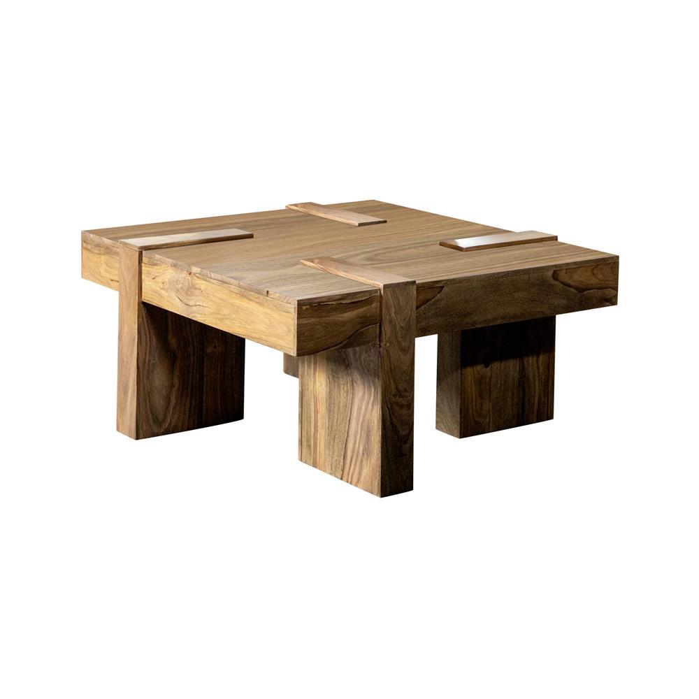 Samira Wooden Square Coffee Table Natural Sheesham - Half Price Furniture