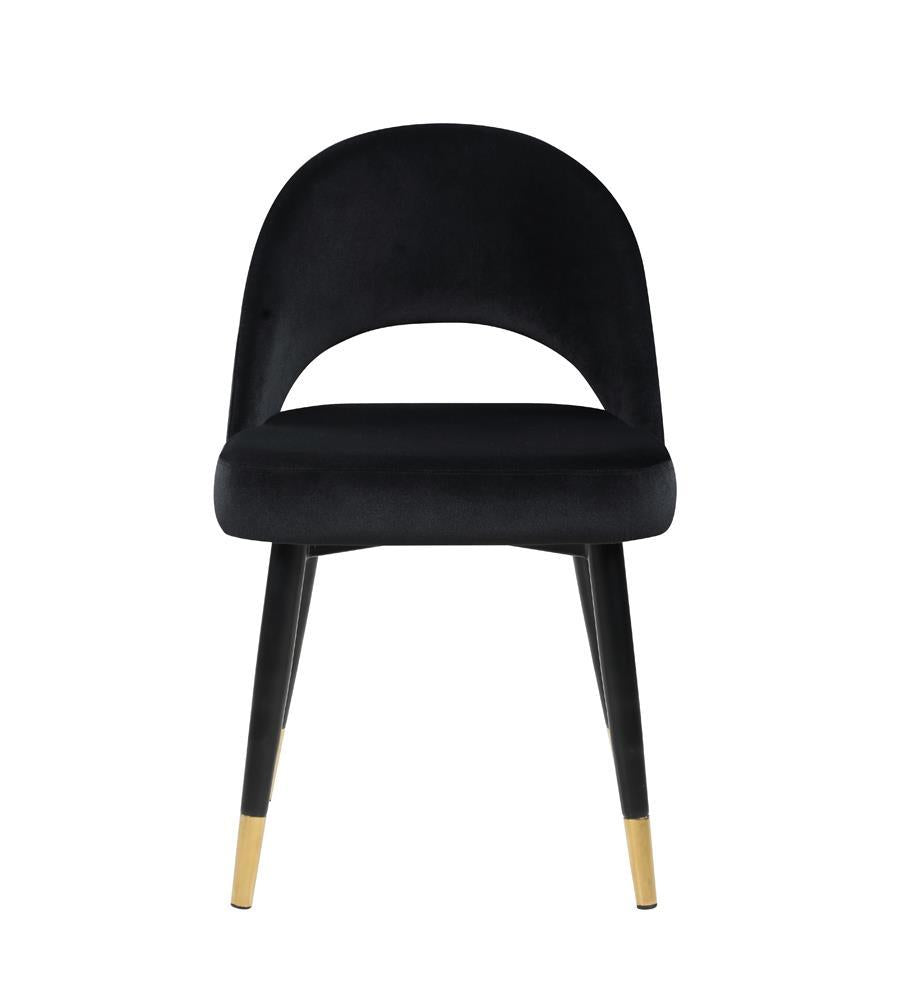 Lindsey Arched Back Upholstered Side Chairs Black (Set of 2) Half Price Furniture